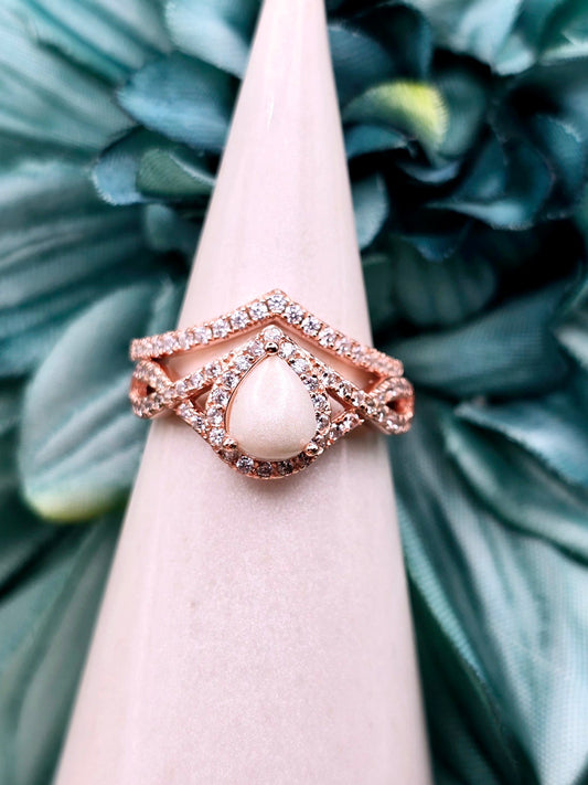 Gloriana Ring with Peak Stacker